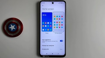 How to change the home screen style swipe up to enter the app drawer on Redmi Note 9 Pro Android 11