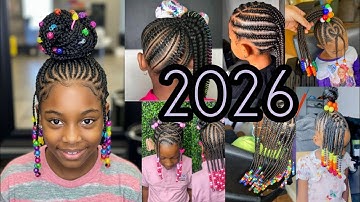 💯🔥2026 Cornrow Braids Hairstyles Ideas for little Girls Kids Hairstyles For Back To School 💯
