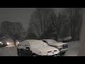 Heavy Snowfall In Lancaster Pennsylvania USA