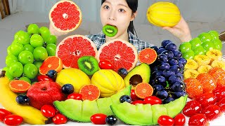 ASMR MUKBANG| Fruit special & Tanghulu (Korean Melon, Shine musket, Melon, Apple, Grapes).