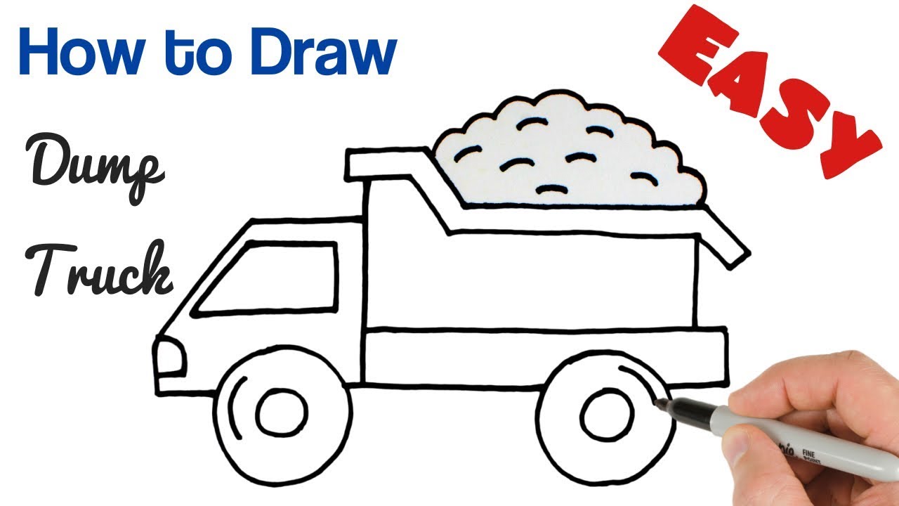 Featured image of post How To Draw A Trash Truck A watercolor painting of a truck with pumpkins