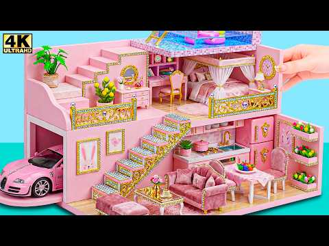 Build Dreamlight Simple House with Secret Garage & 3rd Floor Pool for Two ❤️ | DIY Miniature House