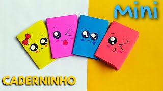 Diy caderninho em miniatura apenas com papel (sem cola) kawaii