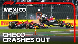 Checo Crashes Out At The First Corner! | 2023 Mexico City Grand Prix