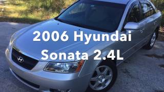 2006 Hyundai Sonata 2.4L Car Review For Sale