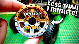 How To Remove Anodizing From Alloy In Less Than A Minute! Rc Wheels 'Hack'  - Youtube