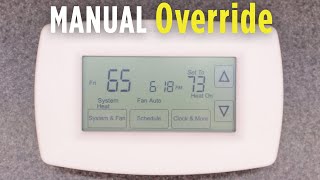 Manual TEMP Override | Honeywell RTH7600D Programmable Thermostat