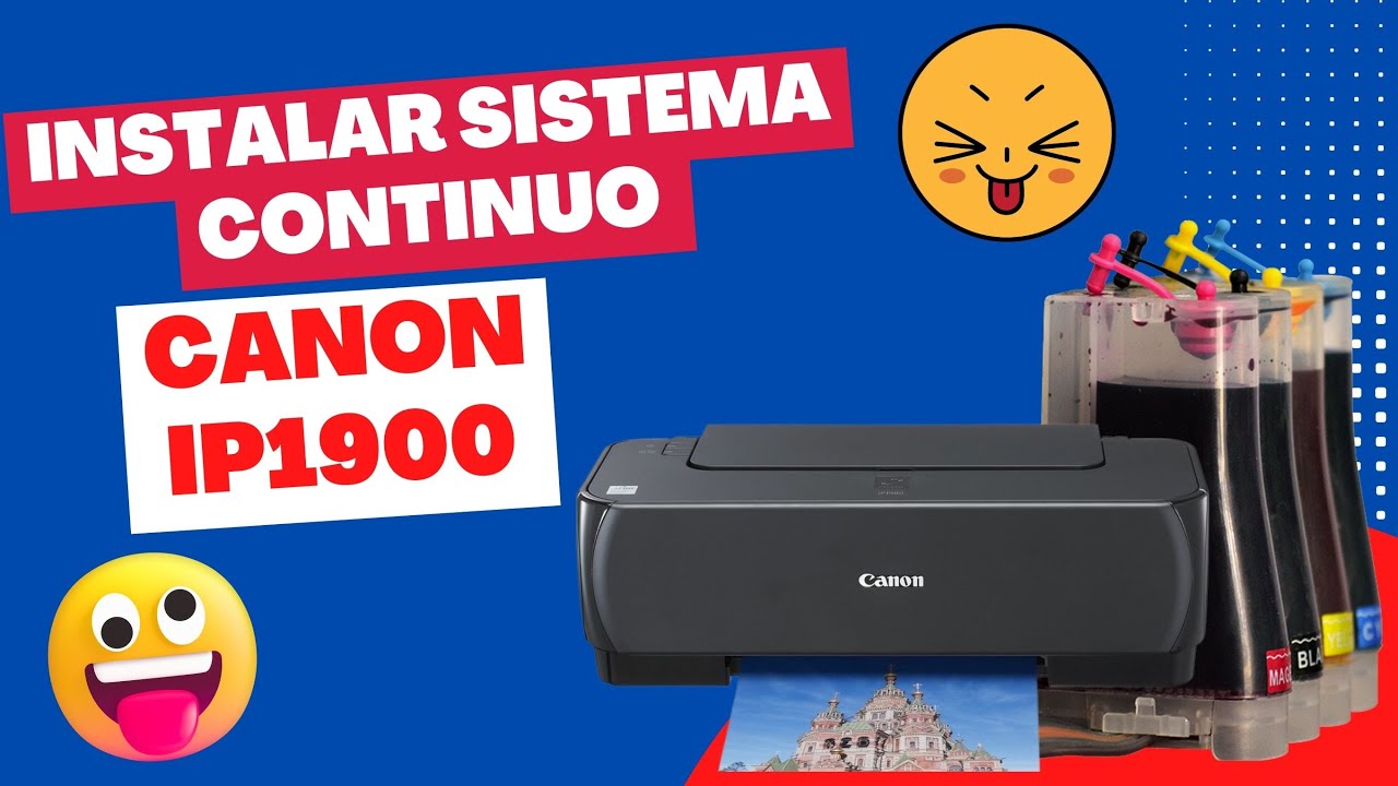 estafador Célula somatica Cinco Cómo Instalar Sistema Continuo en una Impresora Canon IP1900- Guía para  Instalar Sistema Continuo - YouTube