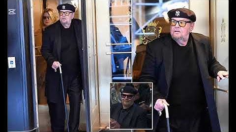 Jack Nicholson, 87, uses a cane as he leaves hotel in NYC after rare SNL 50th anniversary appearance
