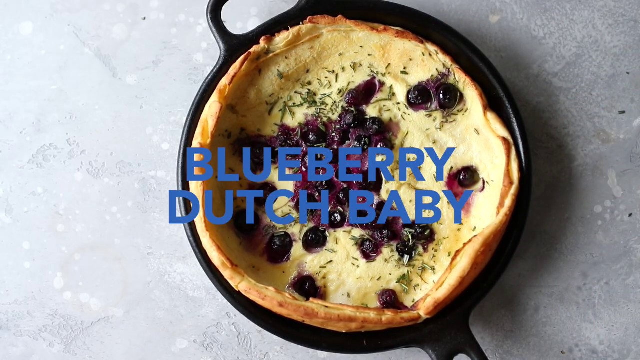 Blueberry Rosemary Dutch Baby - YouTube
