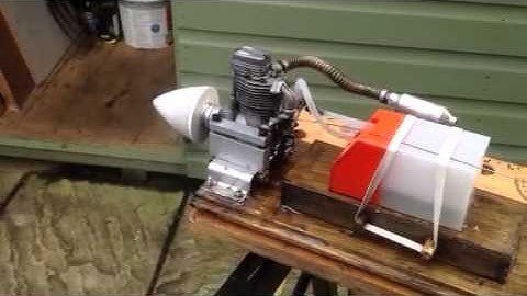 Os 48 four stroke engine running