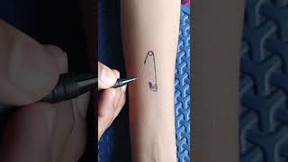 Pin Tattoo #popular short #trending shorts #tatoo making