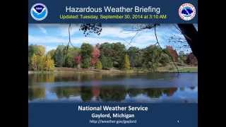 Hazardous Weather Briefing for Tuesday, September 30th, 2014