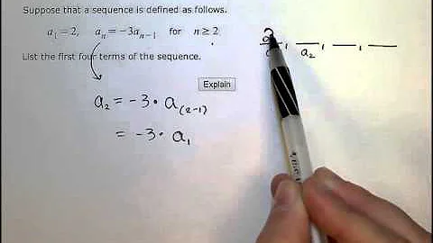 Finding the first terms of a sequence using a recursive rule (SB)