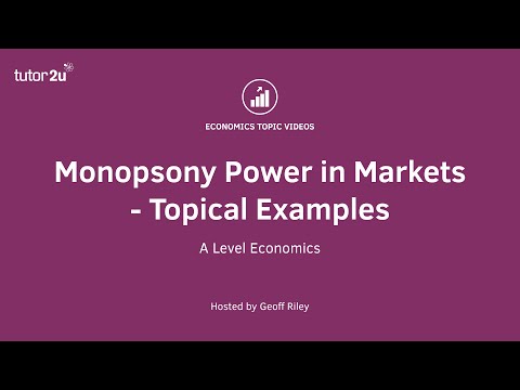 Video: Monopsony: exempel och definition