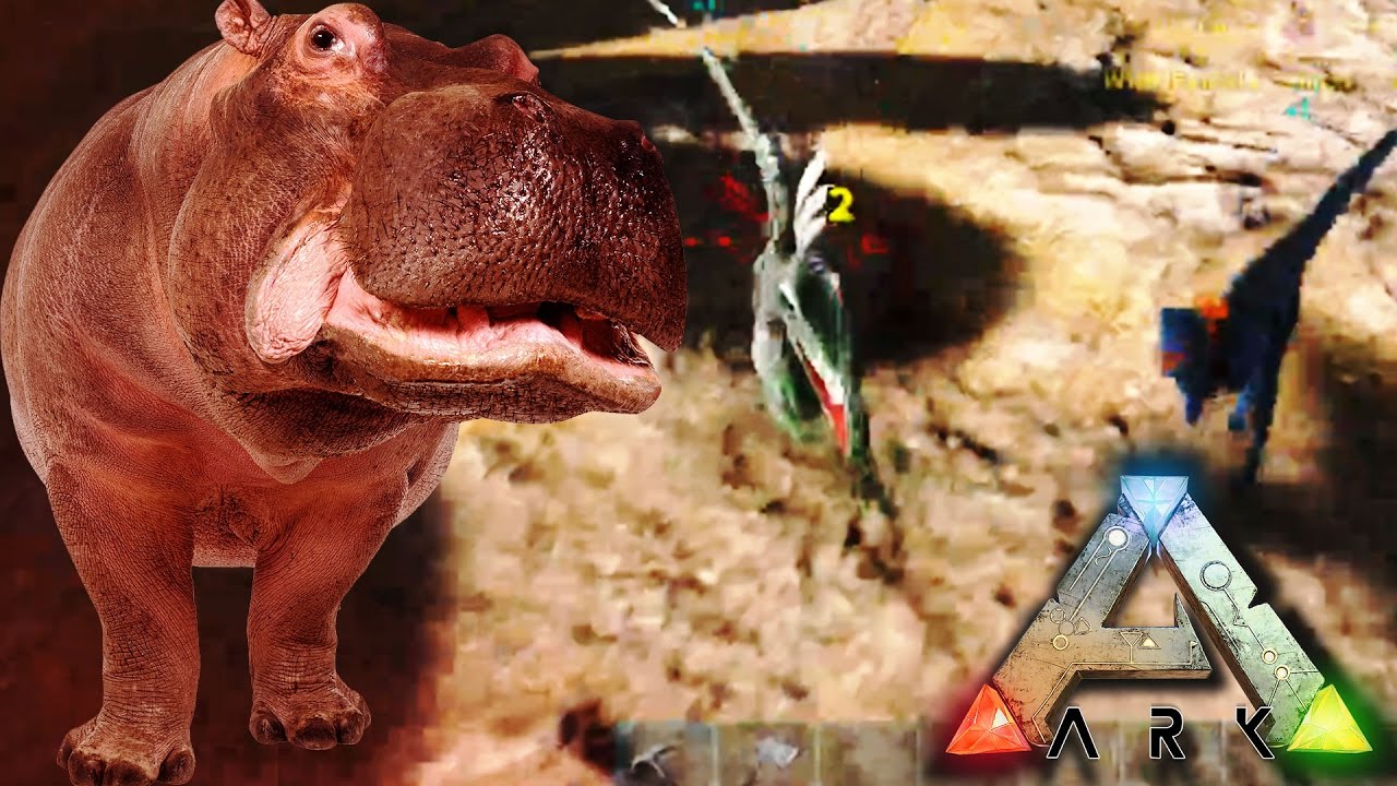 ONE VERY HUNGRY HUNGRY HIPPO!!! ARK MODDED SERVER PART 3 YouTube