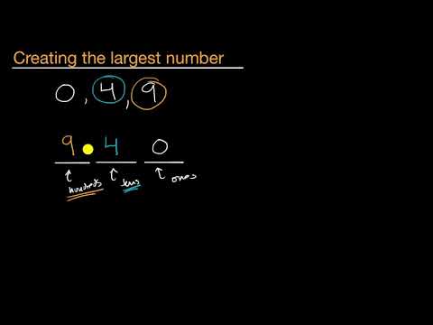 Creating the largest number