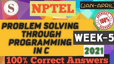 Problem solving through Programming In C||WEEK- 5 Assignment  Answers 2021 ||#NPTEL||#C||#SKumarEdu