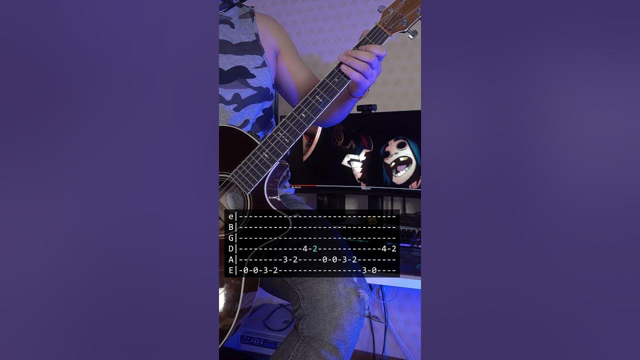 Gorillaz - Feel Good Inc. Easy Guitar Solo Tabs For Beginners