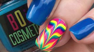 Thermal Neon Pointed Petal Watermarble Tutorial/How To
