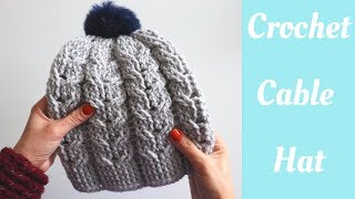 Crochet Cable Hat / Beginner Friendly Tutorial