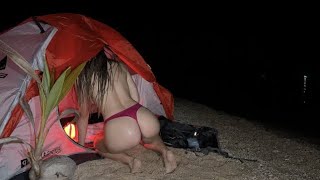 Solo Overnight Cdaning In The Rain  Relaxing In The Tent With The 