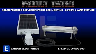 Solar Powered Explosion Proof LED Lighting - 2 Foot, 2 Lamp Fixture - Class 1, Div. 1 - 60' Cord