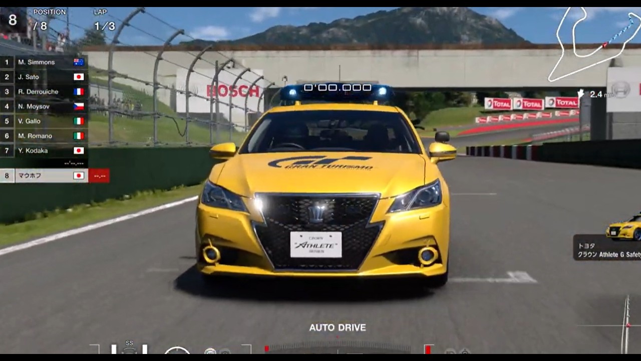 PS5/VR2「グランツーリスモ 7」トヨタ クラウン Athlete G Safety Car/レイク・マジョーレ・ウエスト3周/ジャパニーズ・FRチャレンジ450/1位＆ファステストラップ＆CRB