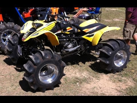 4x4 400EX WALKS ON WATER 600EX! Awesome Skimming! CBR600RR Engine on ATV! Hydroplaning Quad!!!