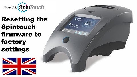 LaMotte Europe Resetting the Spintouch firmware to factory settings 2022.