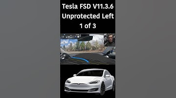 Tesla FSD handles easy unprotected left turn