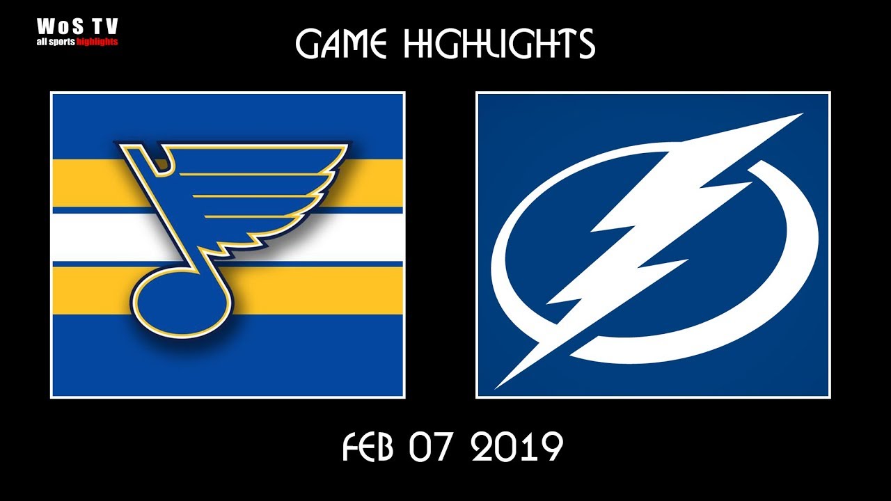 NHL Highlights St. Louis Blues vs Tampa Bay Lightning Feb 7, 2019 YouTube