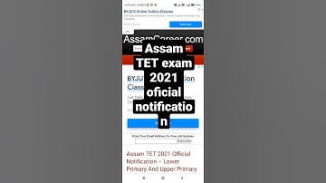 Assam TET exam 2021 official notification . For both LP And UP Teacher job.  Apply now . see descrip