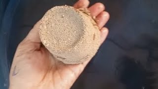 yellow 💛💛💛 sand mix with white stones dusty dry texture crumbling ASMR