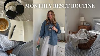 MONTHLY RESET ROUTINE 🔁 deep clean/organize, goal setting, budget, books I read & more