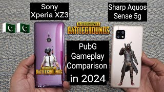 Sony Xperia XZ3 Vs Sharp Aquos Sense 5g PubG Gameplay Comparison