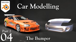 Blender Car Modelling Tutorial - Toyota Supra - Front Bumper (Step-by-step)