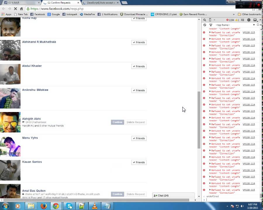 Accept all friend request with one click  !