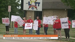 Kewanee teachers still picketing, district no closer to contract settlement