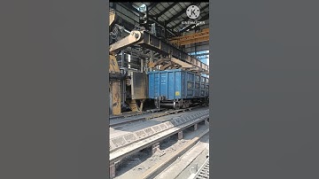 how to unload coal in power plant|Wagon Tippler| heavy machines#shorts #short #heavymachinery