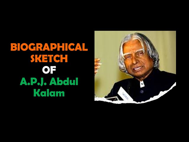 English mini biography on APJ Abdul Kalam