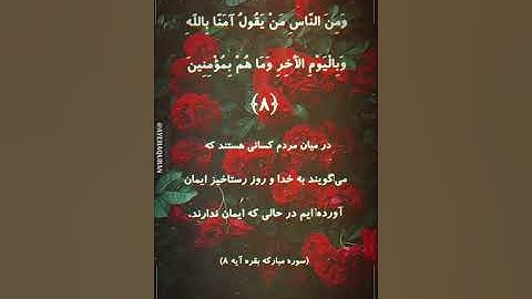 Surah Al-Baqarah Verses سوره بقره آیه 8