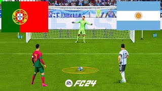 ARGENTINA VS PORTUGAL FIFA 24 RONALDO VS MESSI WORLD CUP FINAL PENALTIES