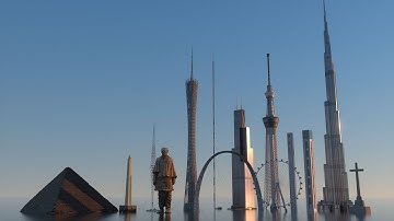 Tallest buildings in the world | size comparison | 3d animation