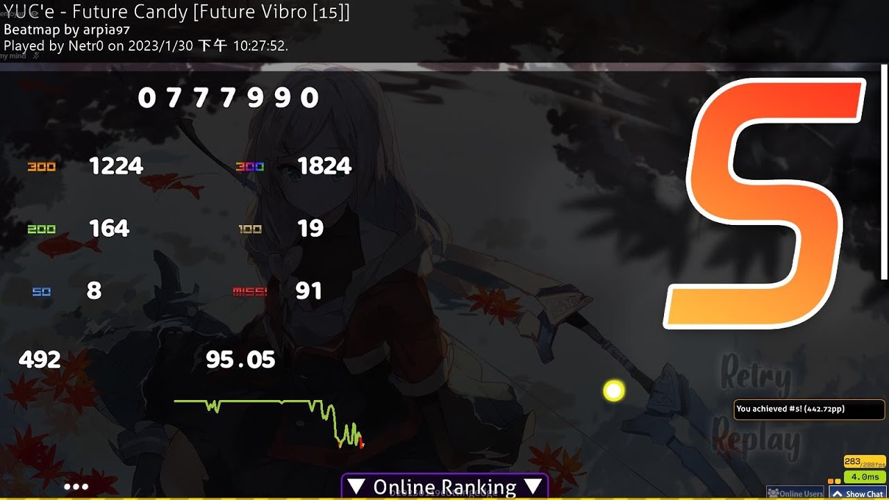 Future Candy [Future Vibro [15]] 95.05% S rank - YouTube