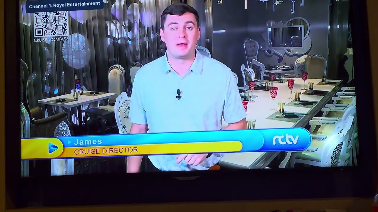 TV surfing at Royal Caribbean Ovation of The Seas cruise ship