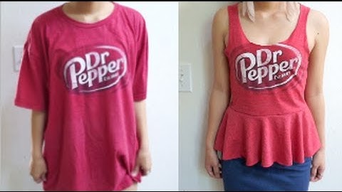 DIY T-shirt into Peplum Top