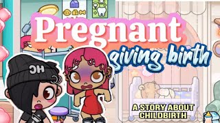 PREGNANT AVATAR GIVES BIRTH🤰🏼A STORY ABOUT LABOUR👶🏼AVATAR WORLD/TOCA BOCA Resimi