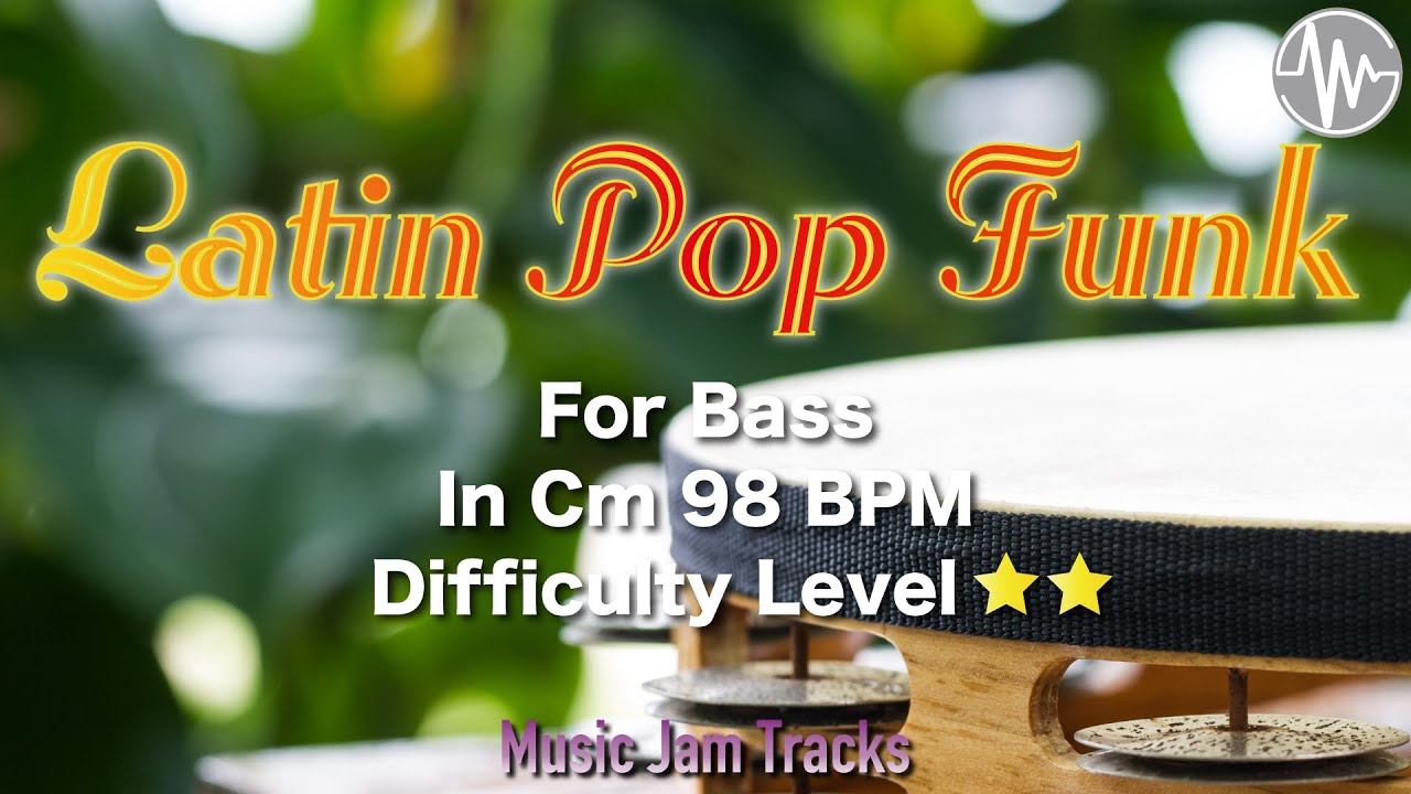 Latin Pop Funk Jam for【Bass】C Minor BPM98 | No Bass Backing Track