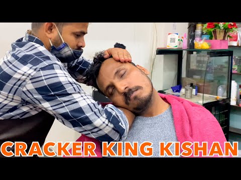 ASMR Indian Barber Kishan The Huntman | Head Massage and Neck Cracker | #shorts #asmr